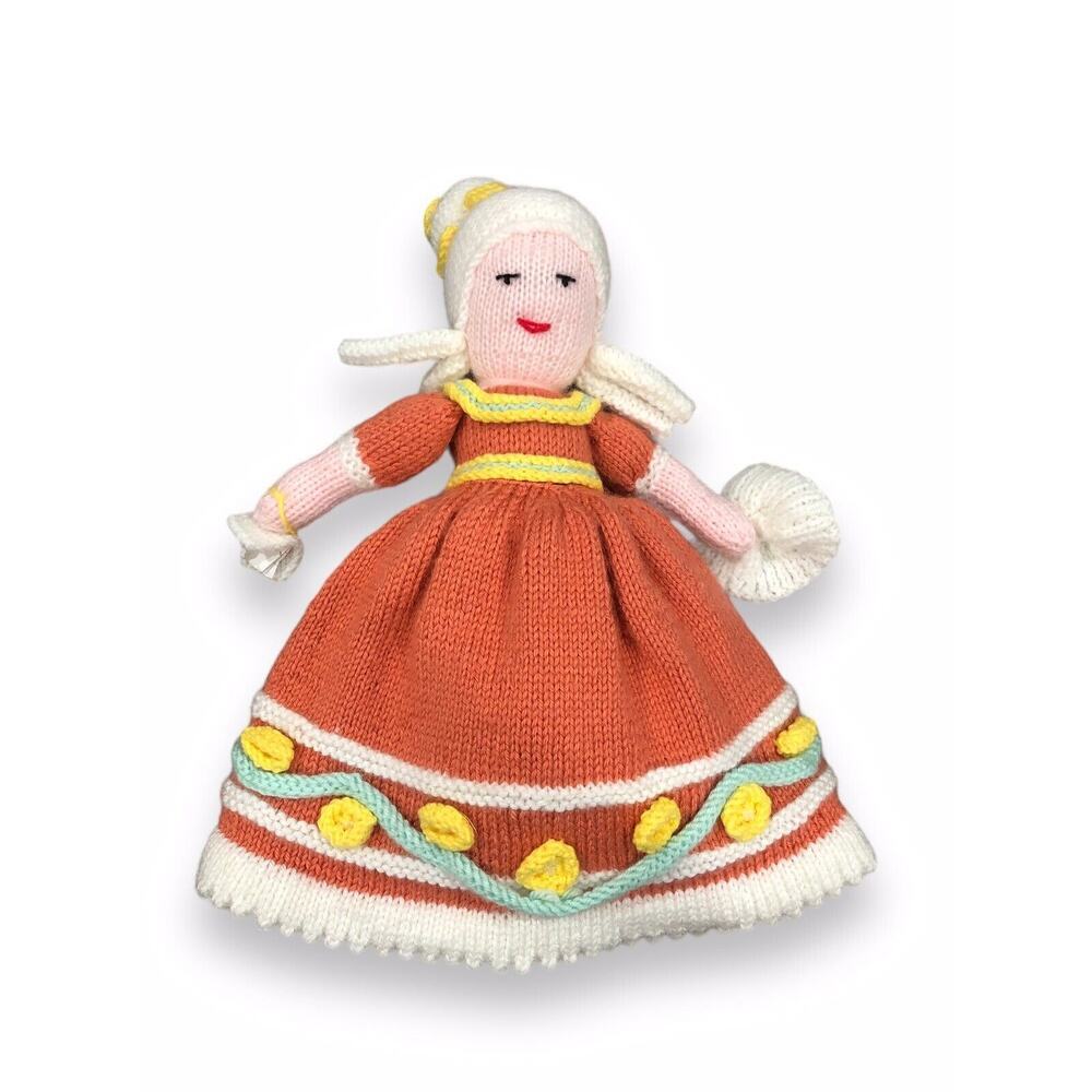 Topsy‎ Turvey Knit Plush Handmade Doll - 2 Dolls in One - Reversible Happy Sad